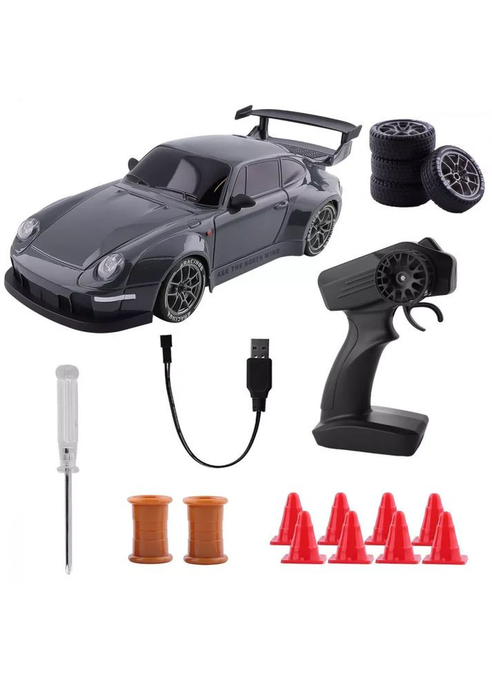 Машинка для дрифта на радиоуправлении Porsche 993 Carrera 2 gray China (364203451)