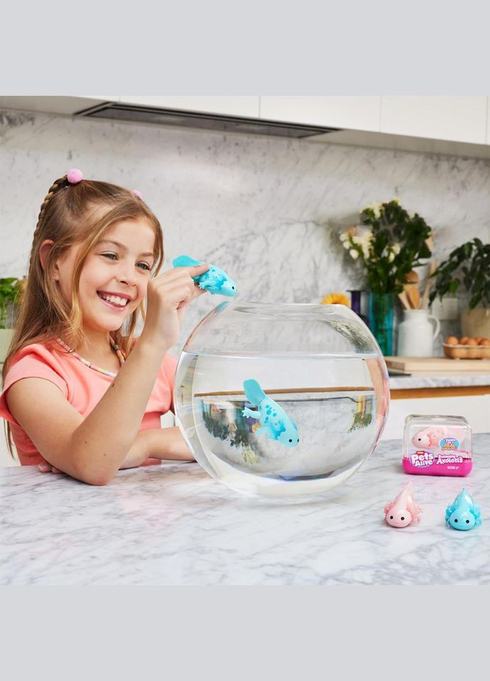 Интерактивная игрушка Аксолотль Pets & Robo Alive 9556B, бирюзовый No Brand (326839942)