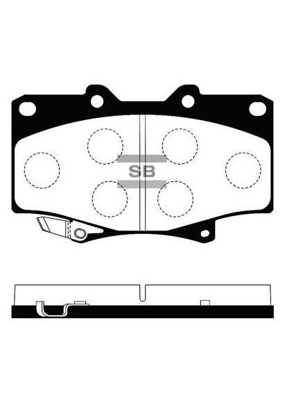 Колодки гальмівні дискові ПЕРЕДН TOYOTA LAND CRUISER 80 (_J8_) 4.2 1990.01-2001.02 HQ SP1217 HI-Q (362607418)