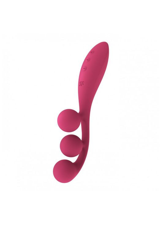 Універсальний вібратор Tri Ball 1, 3 мотори, гнеться Satisfyer (297516734)