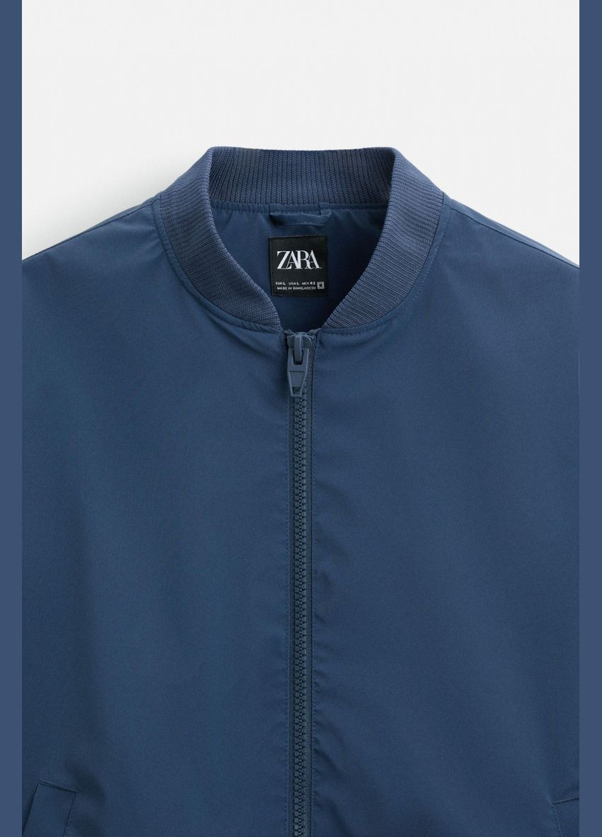 Синяя демисезонная куртка Zara бомбер легкий 4302/400 Navy