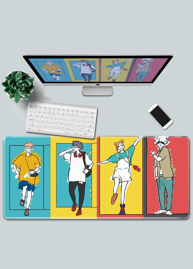 Ігрова поверхня для мишки з Аніме принтом "Магічна битва/Jujutsu Kaisen" Сатору Годжо 800*300*3 мм 0331 No Brand (302372619)