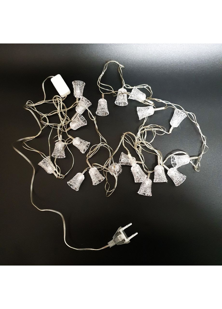 Гірлянда діодна нитка "Новорічні дзвіночки" 20 LED 3.5 м, різнобарвні від мережі Po Fanu (365549139)