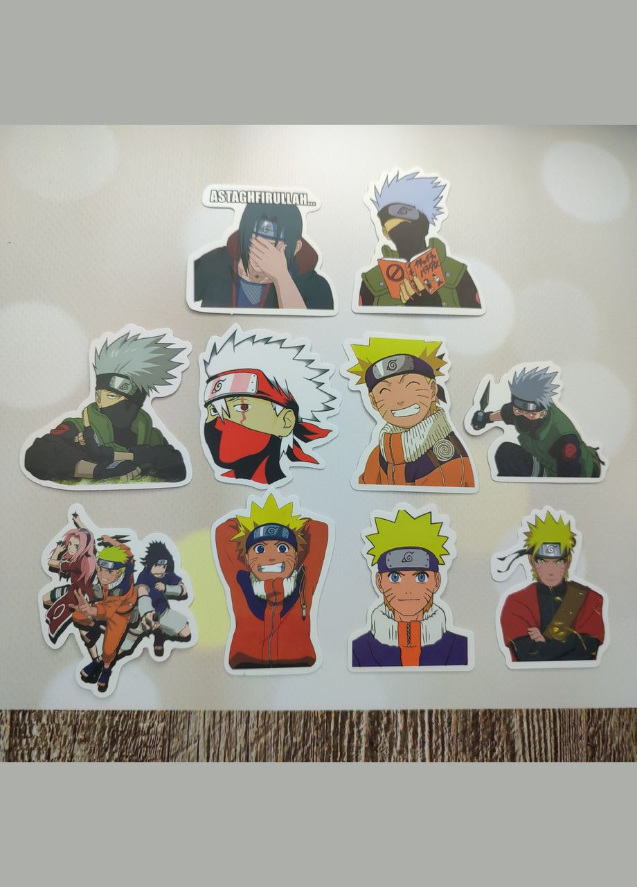 Наклейки, стикеры "Наруто. Naruto". Набор из 10 шт SureGeek (322243743)