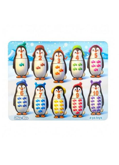 Рамка-вкладиш "Пінгвіни. Рахунок" Ubee (361422750)