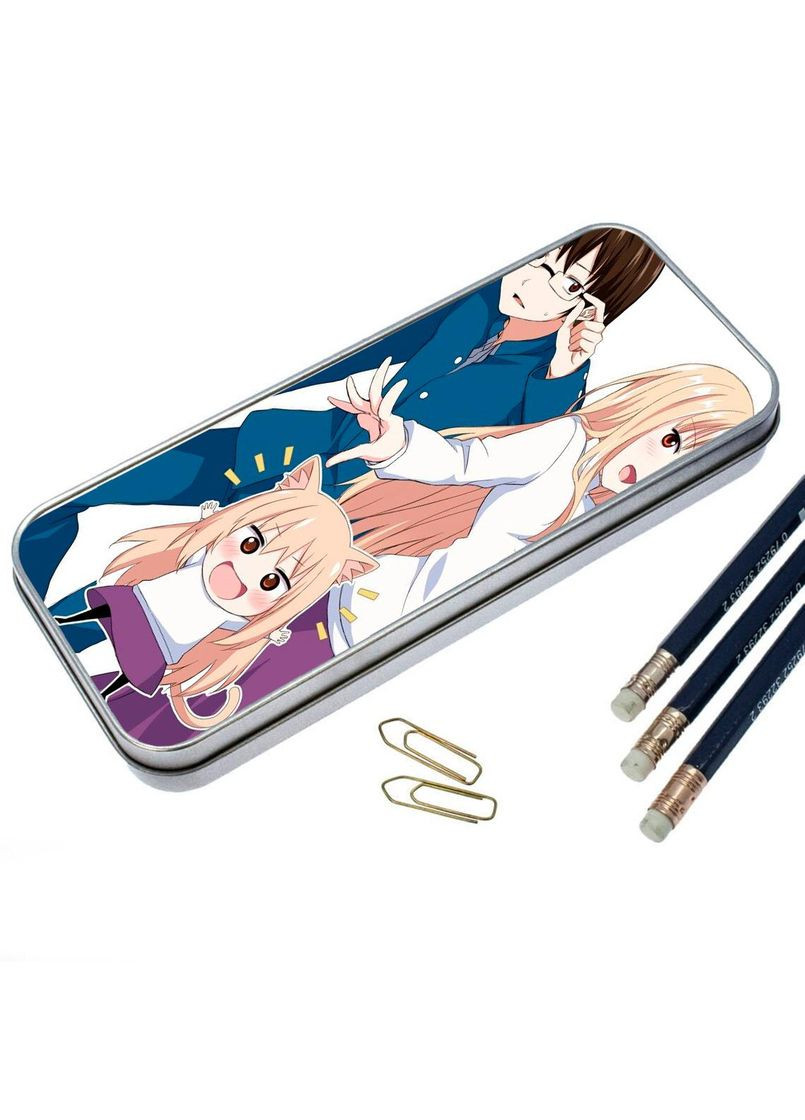 Пенал шкільний для хлопчика та дівчинки металевий Аніме Дволика сестричка Умару #001 7*18 см Silver No Brand (309159693)