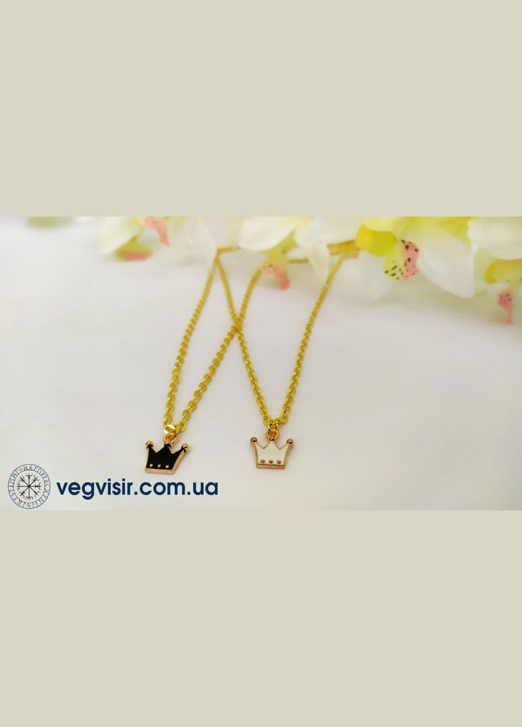 Парные подвески для влюбленных в форме короны Корона king Queen No Brand (337716440)