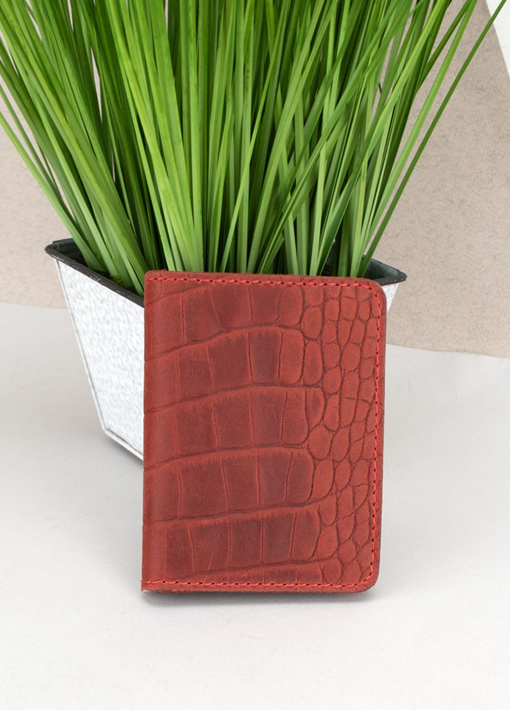 Подарунковий жіночий набір №33 червоний: обкладинка на паспорт та права HandyCover (302211504)