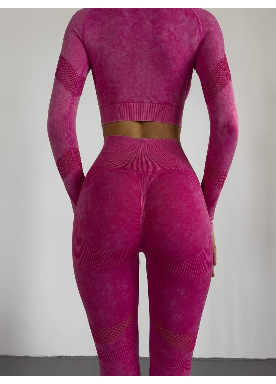 Жіночий фітнес костюм / Жіночий спортивний костюм із лосинами і топом / Жіночий безшовний костюм для тренувань Push Up No Brand (367102253)