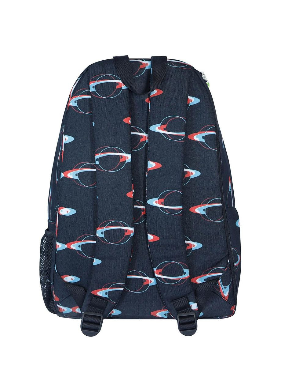 Молодіжний чорний рюкзак з принтом Stylish водовідштовхувальний текстиль 24 л 1345 (00518664) Bagland (298566780)