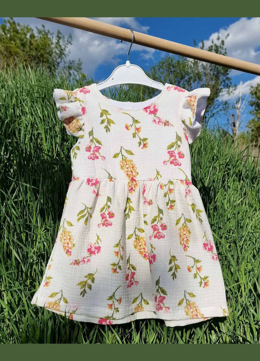 Молочное платье сарафан муслин No Brand (294207125)