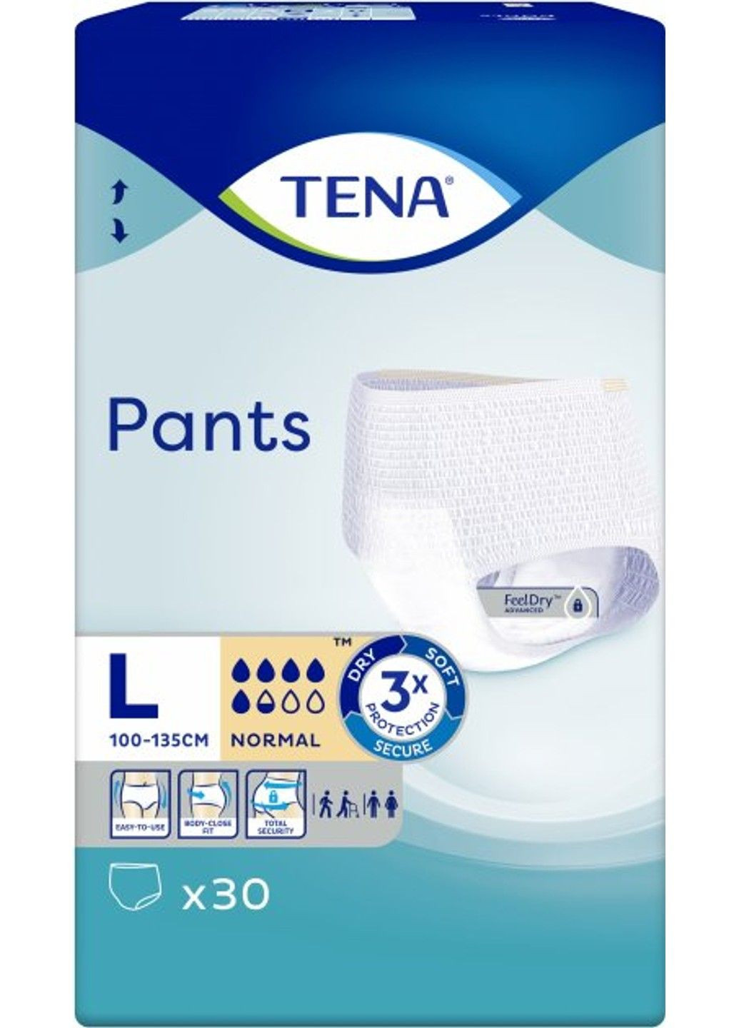 Трусы-подгузники для взрослых Pants Normal Large 30 шт Tena (294092495)