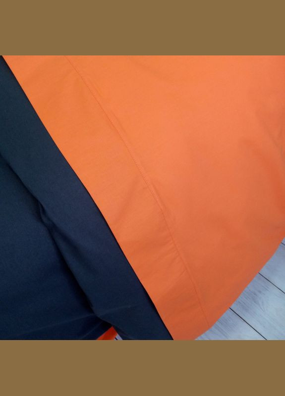 Постельное белье PREMIERE Антрацит/Оранжевое Ранфорс Двуспальное на резинке MERISET (278255937)