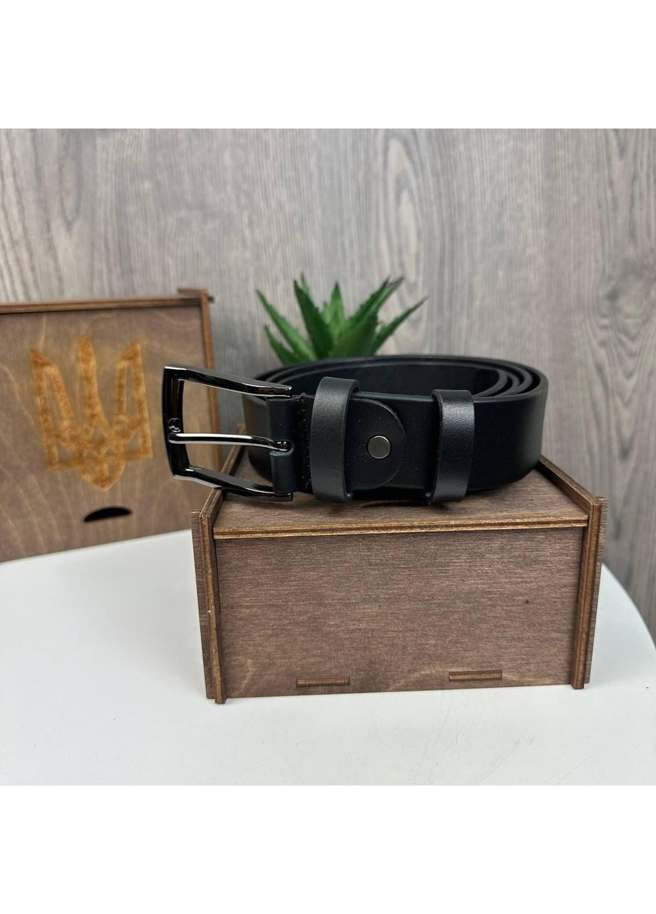 Мужской кожаный ремень классический натуральная кожа для повседневной носки пояс для брюк ProDobro (363259508)