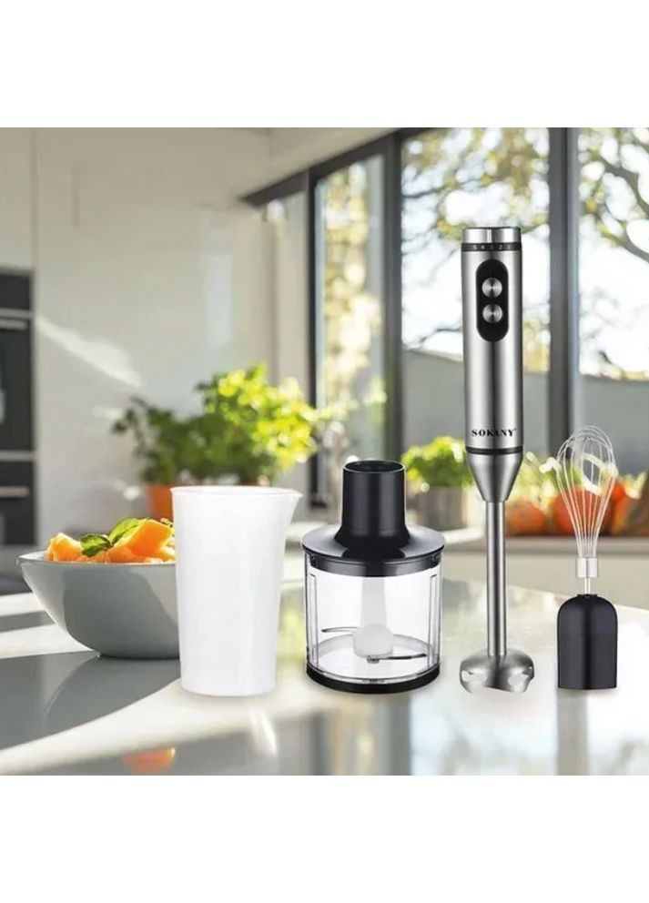 Занурювальний блендер SK-02011 нержавіюча сталь ергономічний дизайн 800 Вт Sokany (362666635)