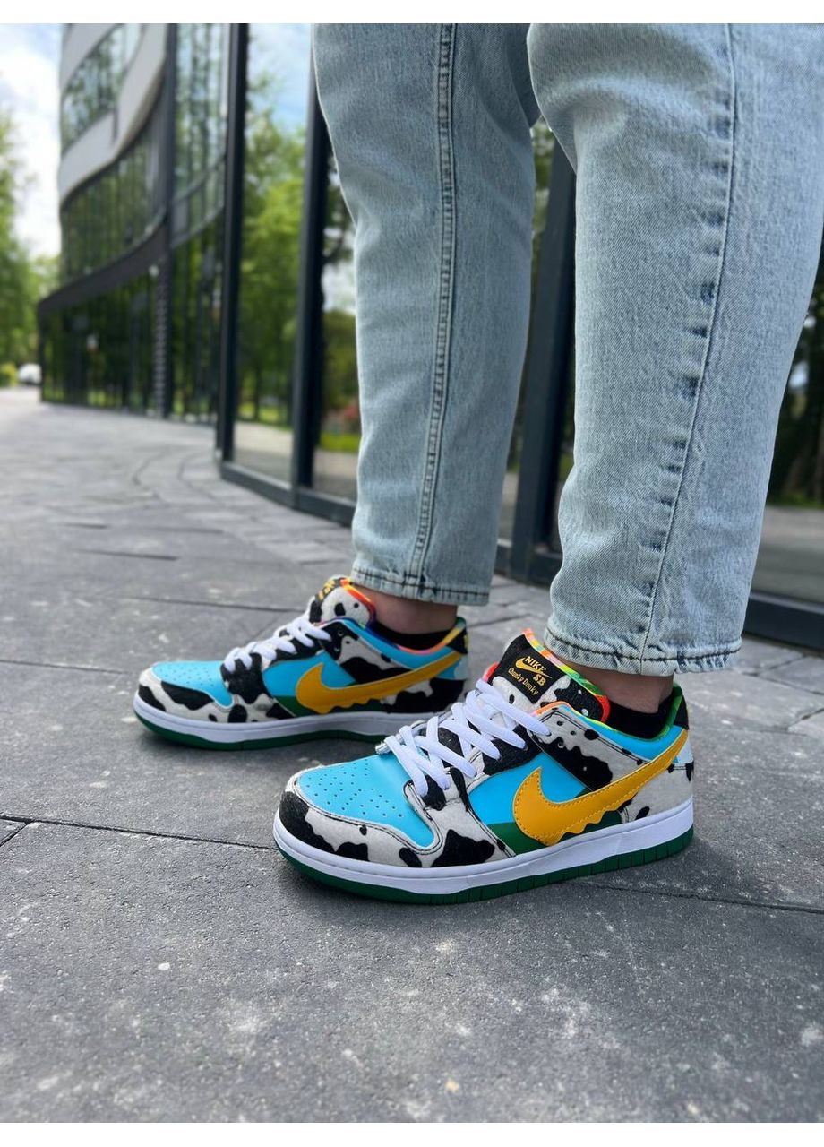 Цветные демисезонные кроссовки мужские nike sb dunk ben & jerrys найк сб данк No Brand