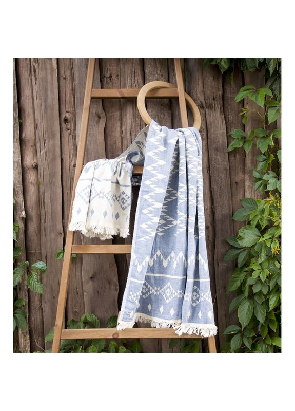 Рушник Pestemal - Kilim 90*160 Denim синій Barine синій