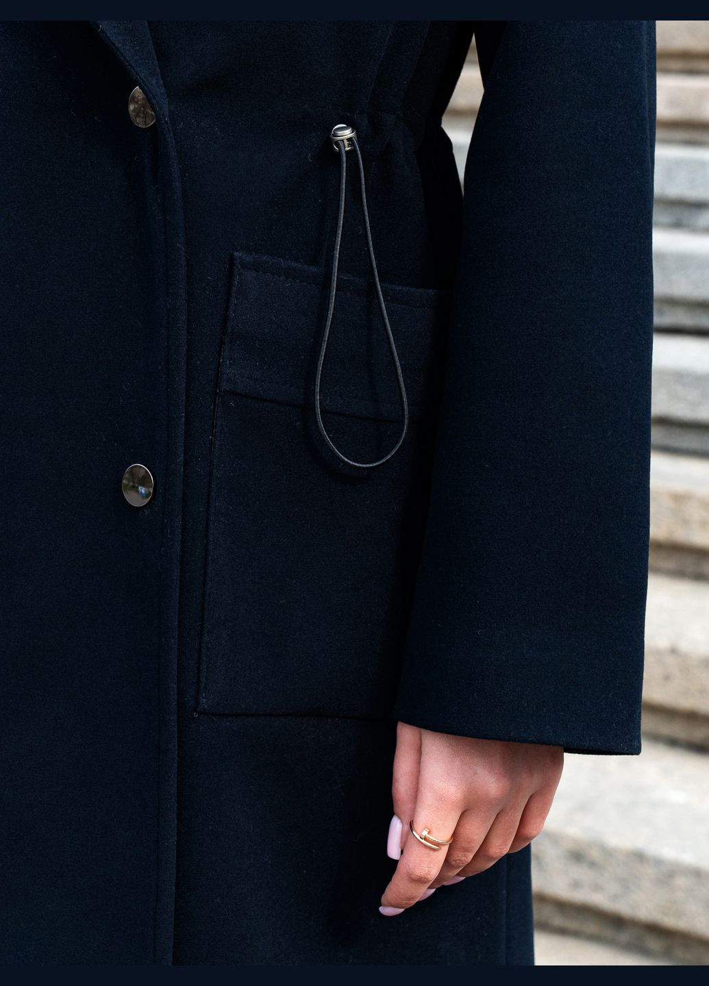 Синее демисезонное Пальто MN