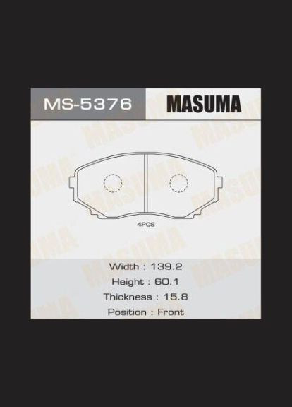 Колодка Masuma (361942467)