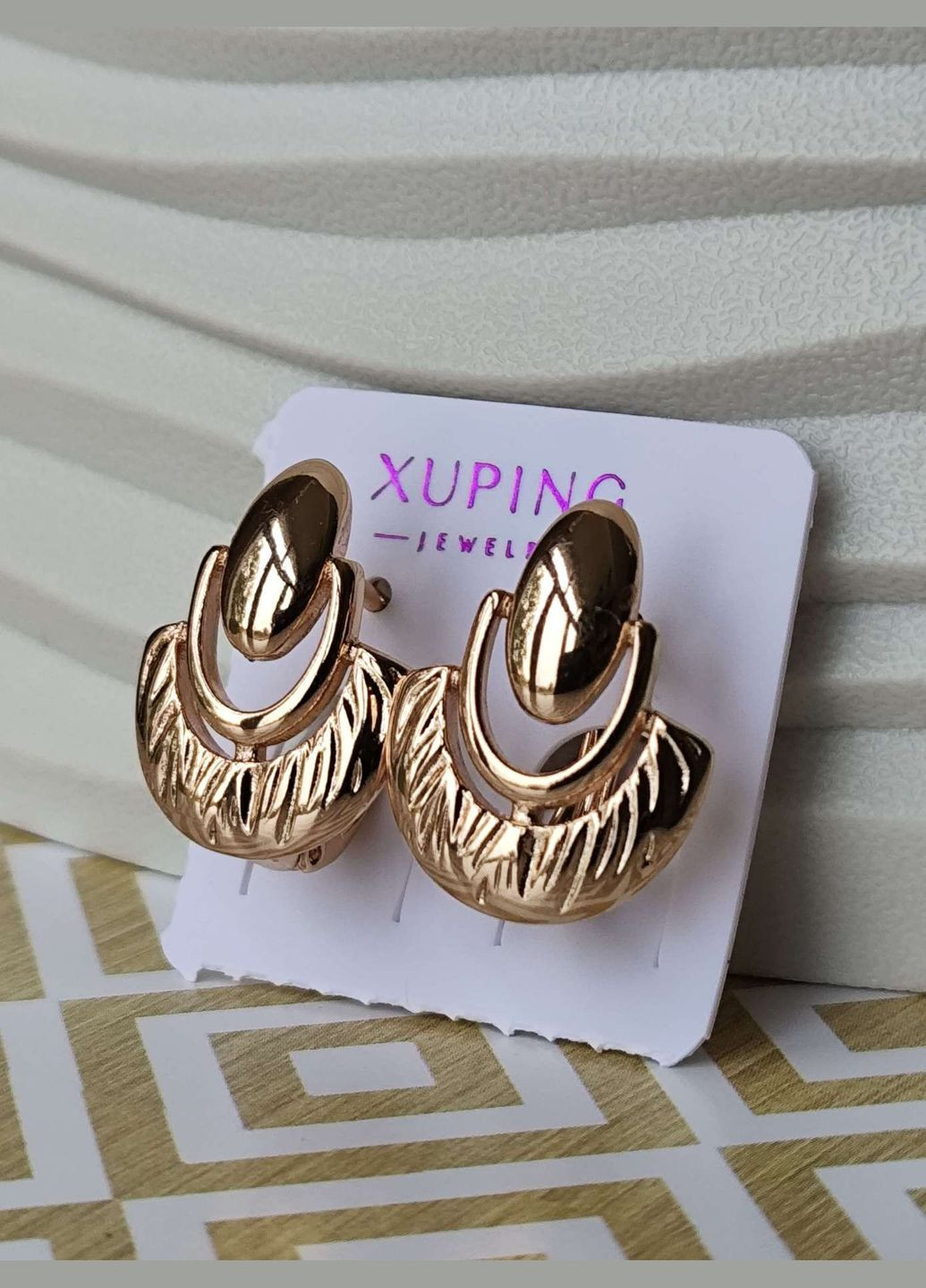 Сережки ксюпінг xuping медзолото позолота Xuping Jewelry (336190154)