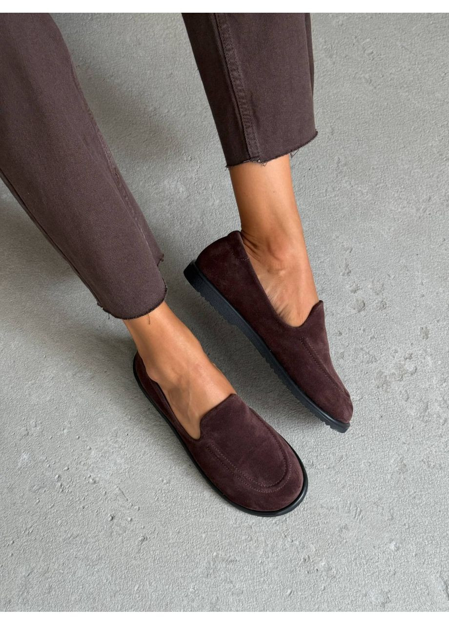 Замшеві Лофери з анатомічним носиком для широкої стопи Helen (355796333)