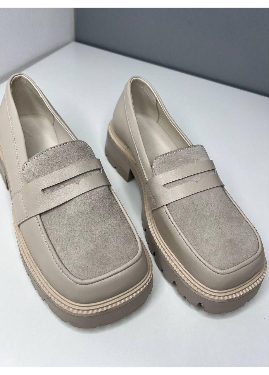 Україна Кожаные лоферы лоферы бежевый з натуральная кожа, украина — демисезон (355801719)