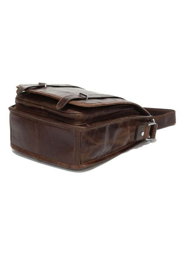 Кожаная сумка кросс боди мужская мессенджер через плечо коричневая 14093 Vintage (329196789)