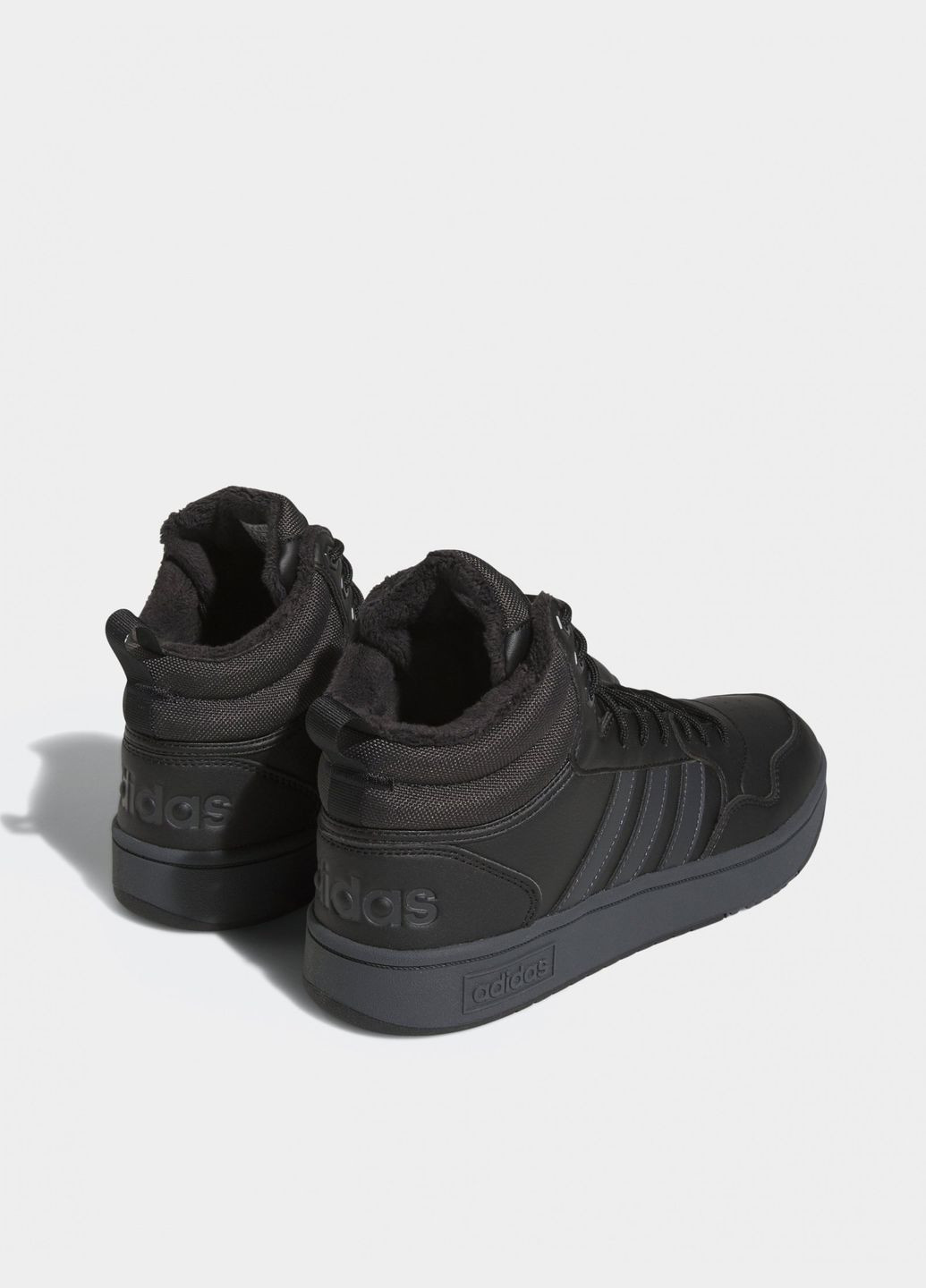 Чорні Осінні кросівки hoops 3.0 mid adidas
