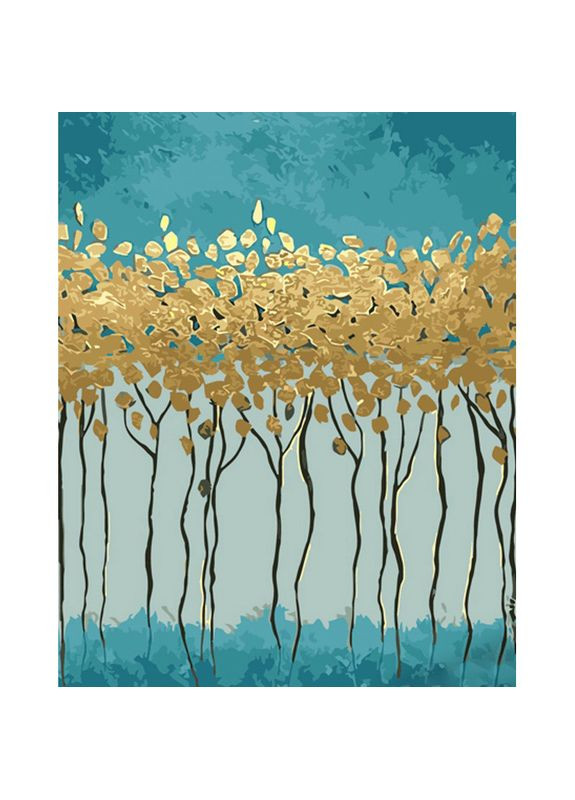 Картина по номерам ПРЕМИУМ Изящные деревья с лаком и с уровнем размером см (GS1444) Strateg (362432740)