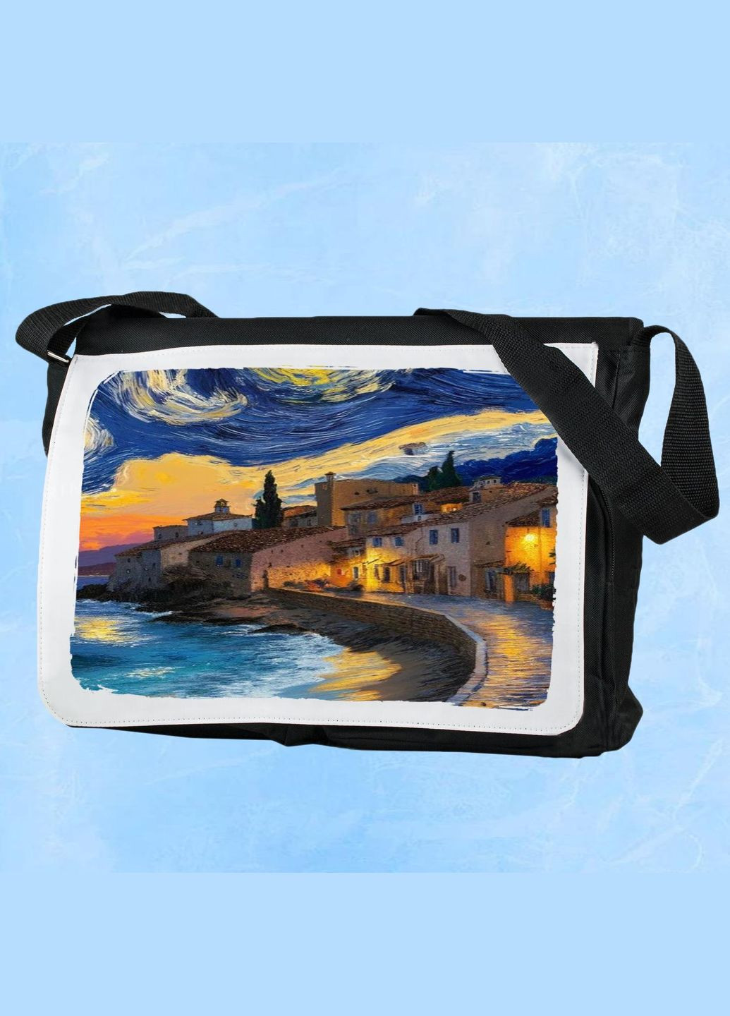 Чоловіча (жіноча) сумка через плече для спортзалу дорожня універсальна Art #022 Чорний No Brand (322119440)