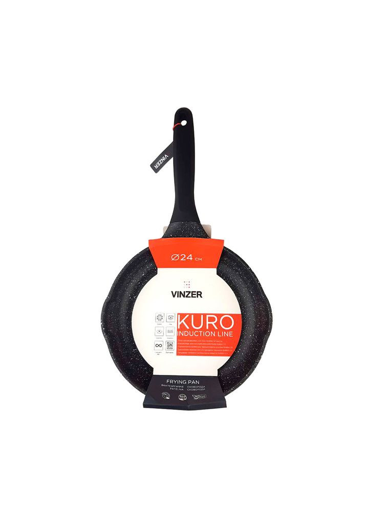Сковорідка 28 cм Kuro Induction Line індукційне дно литий алюміній Vinzer Сковородка 28 см Kuro Induction Line индукционное дно литой алюминий (304728549)