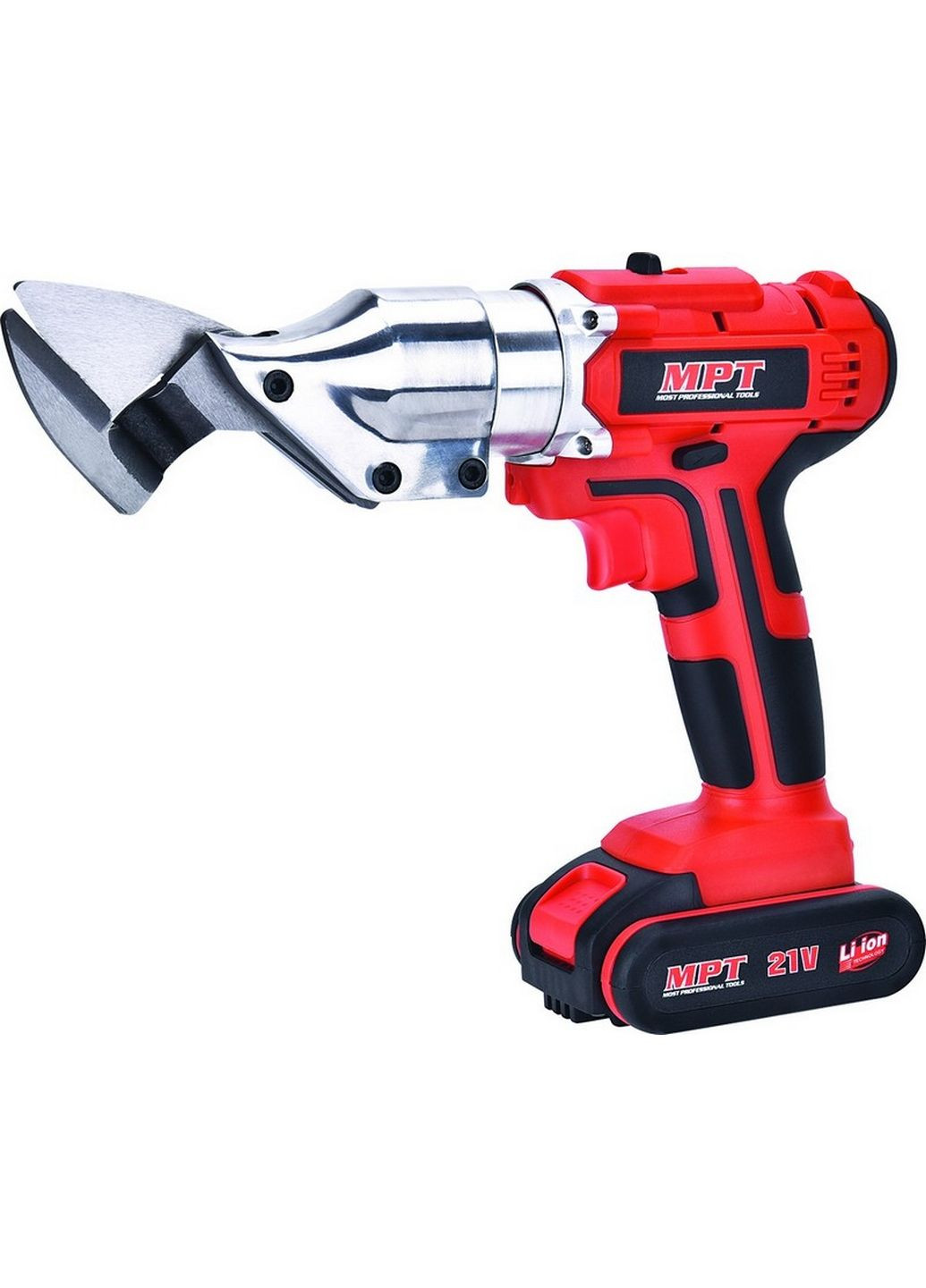 Ножиці акумуляторні по металу 21 В Li-ion 1.5 Ач 2 швидкості 0.1-1.5 мм MPT (288187260)
