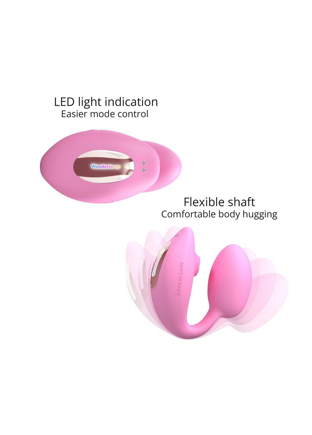 Виброяйцо с вакуумной клиторальной стимуляцией Wonderlover PINK PASSION Love To Love (333332427)