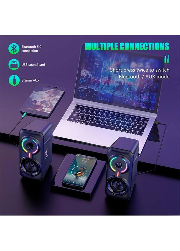 Акустика для ПК RGB Backlight L6 | 5Wx2, BT, USB, 3.5мм Onikuma (369158175)