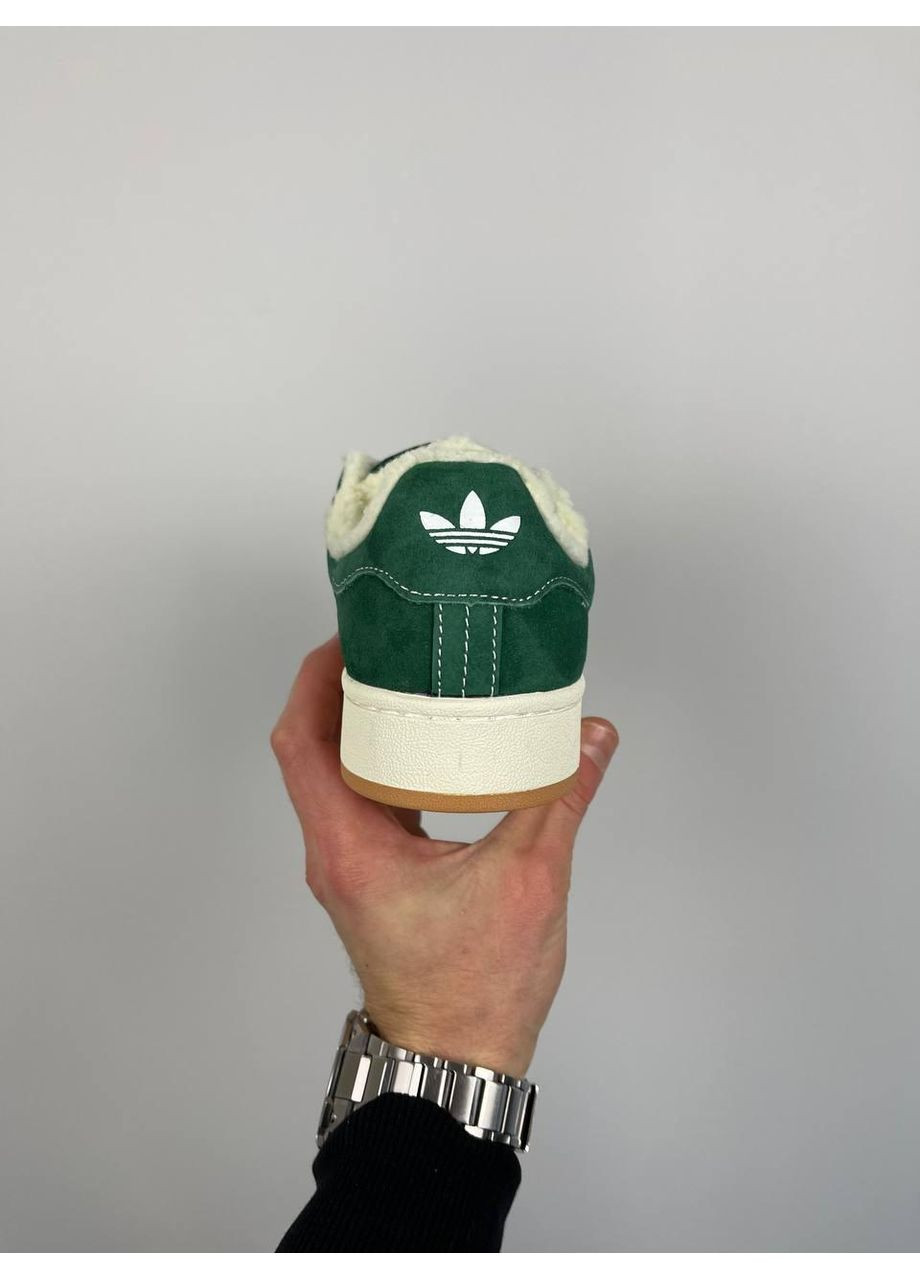 Серые зимние кроссовки мужские adidas campus 00s ‘green’ fur адидас кампус No Brand