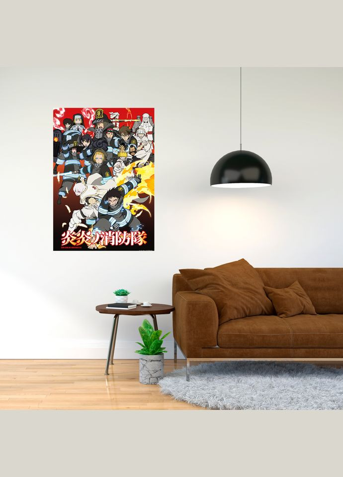 Плакат- з принтом Полум'яна бригада пожежників Enen no Shouboutai Кавун постер (316208835)