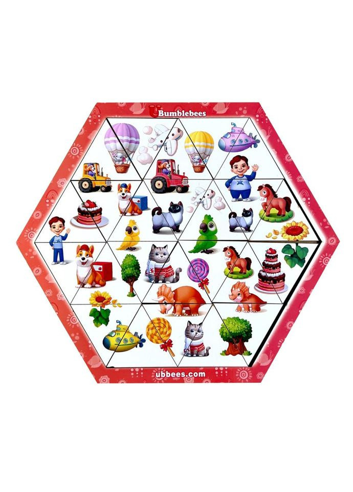 Деревянный пазл-головоломка "Цвет и размер" (ПСФ126) PSF126, 24 детали Ubumblebees (372494772)