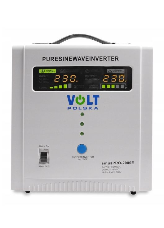 Гибридный ИБП/инвертор SINUS PRO 2000 E 12/230V 1250/2000W (3SP092012E) Volt Polska (316152588)
