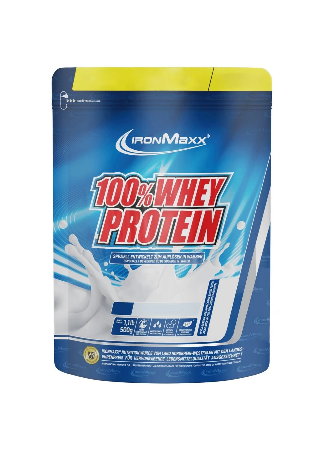 Протеин 100% Whey Protein, 500 грамм Малина Ironmaxx (315870523)