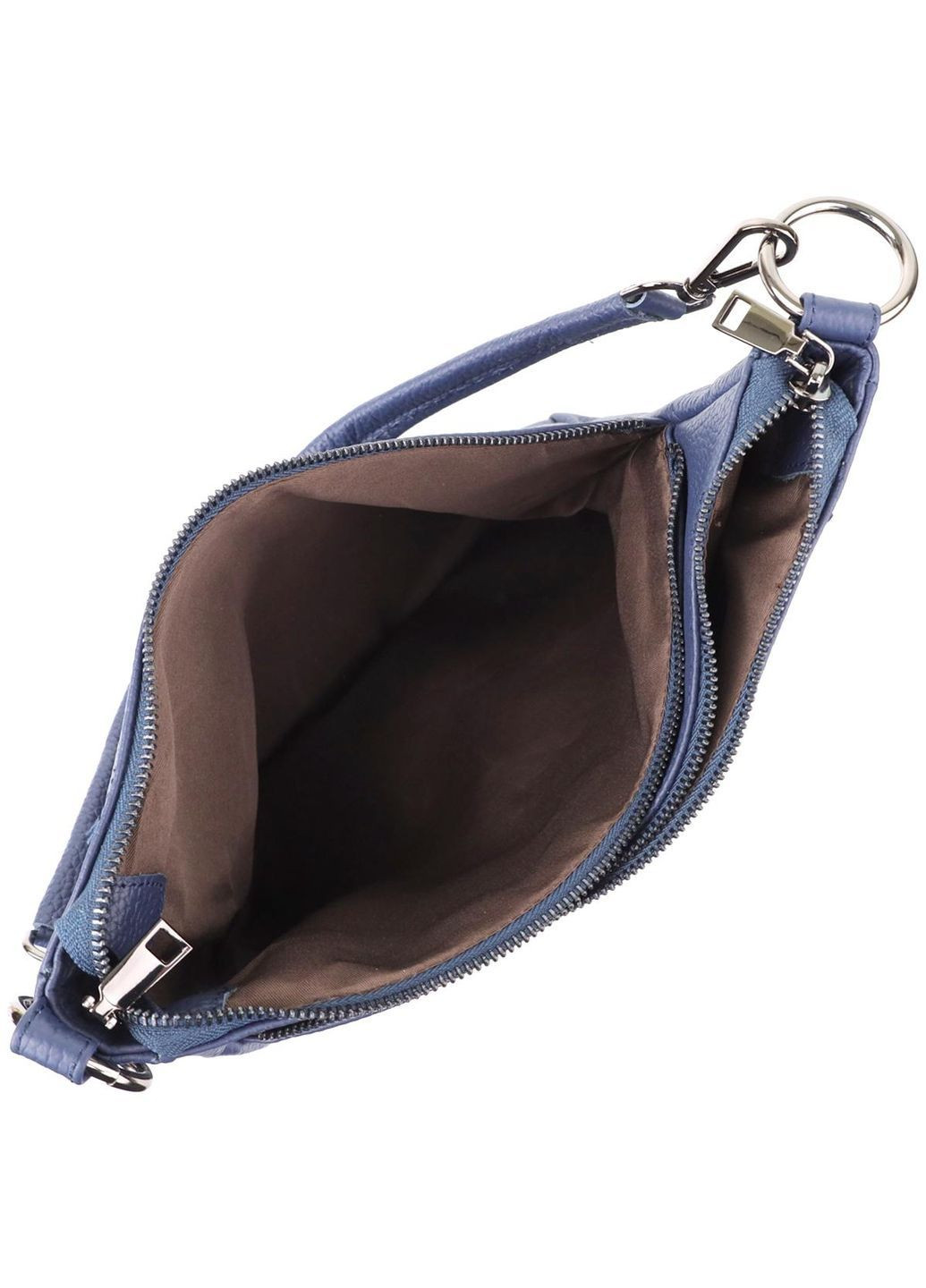 Сумка кросс-боди на плечо из натуральной кожи женская средняя Синий 40343 Vintage (361970382)