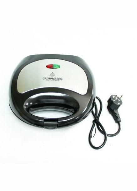 Сэндвичница бутербродница 4 отделения с антипригарным покрытием CB1069 Черная Crownberg (306716680)