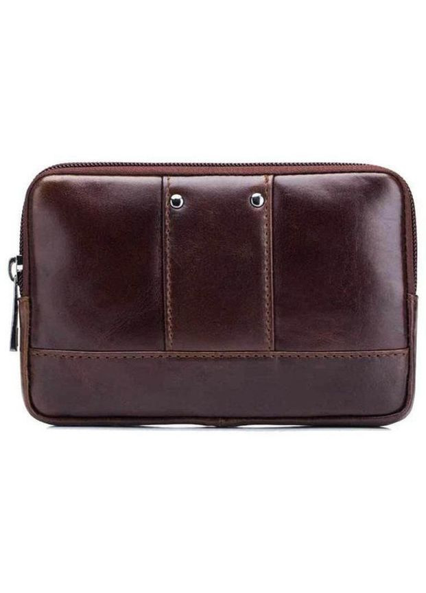 Сумка чохол для телефону на ремінь для документів шкіряна маленька сумочка Коричневий 35950 BULL (337671214)