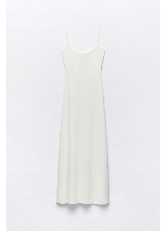 Білий облягаюча сукня на основі поліаміду Zara