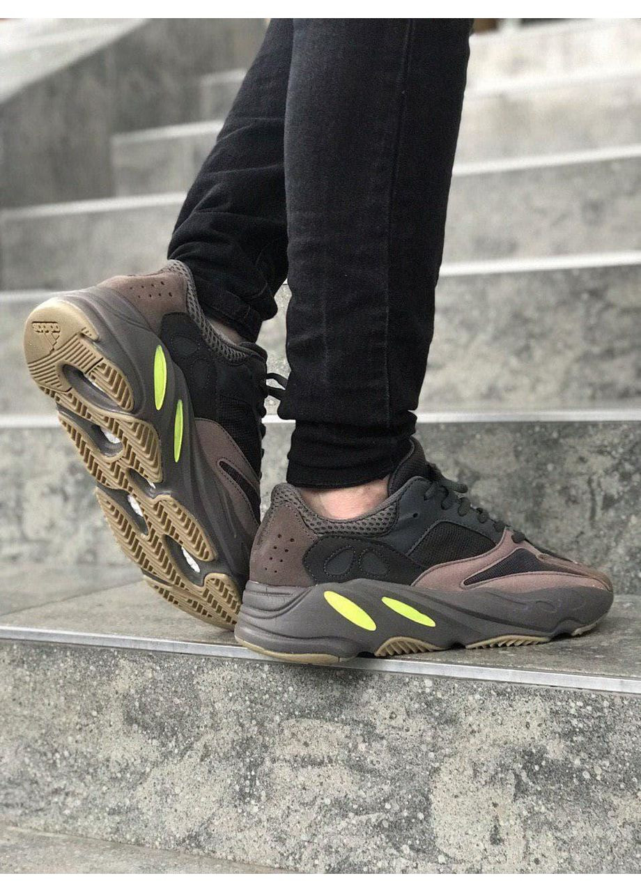 Черные демисезонные кроссовки мужские adidas yeezy boost 700 v1 mauve адидас изи буст No Brand