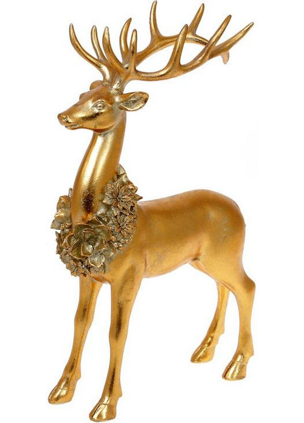 Декоративная статуэтка "Олень с ожерельем из цветов", полистоун Bona (279322880)
