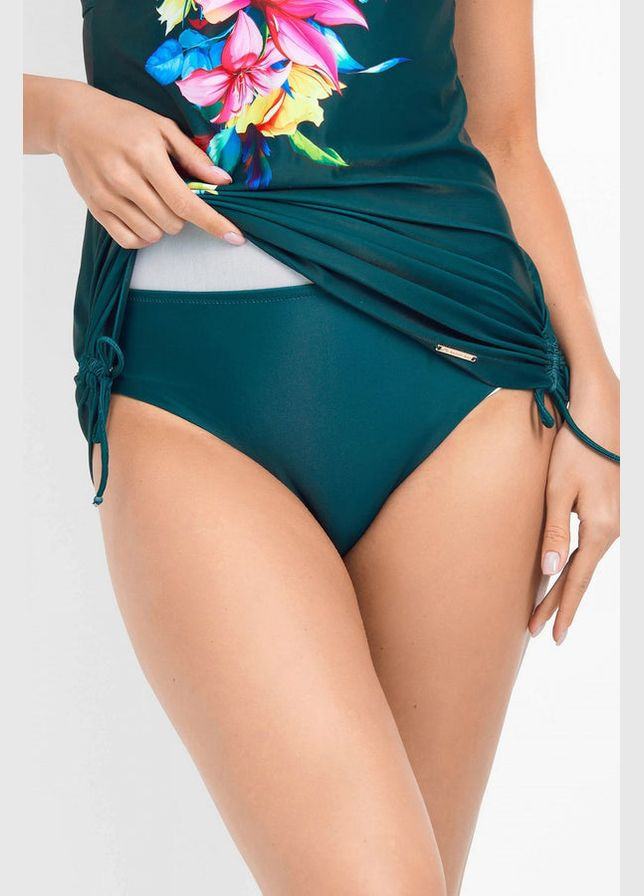 Темно-зелений літній купальник танкіні з принтом Anabel Arto 921-112 dark azure