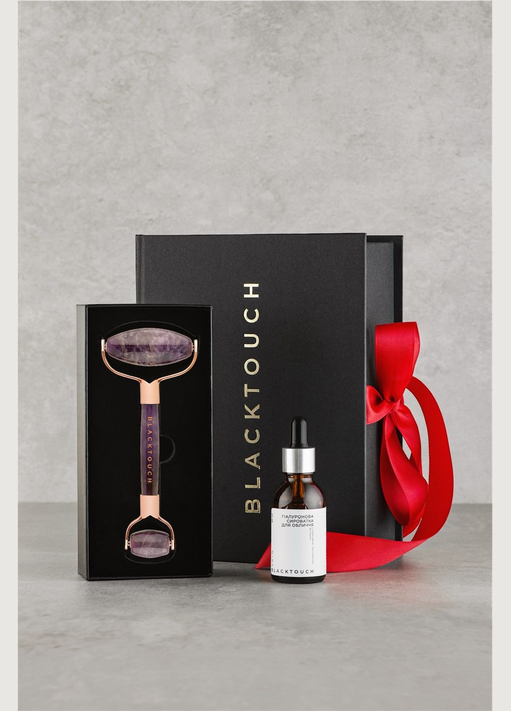 Подарочный набор Аметистовый ролик + Гиалуроновая сыворотка, 30 мл BlackTouch (301940964)