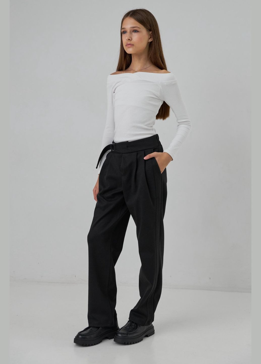 Черные зимние брюки No Brand