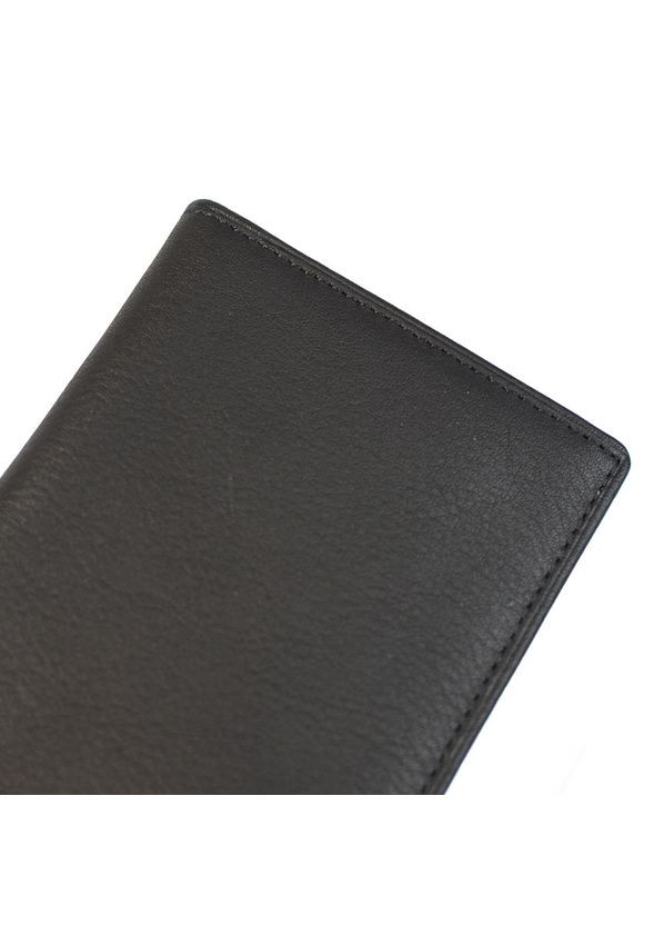 Кошелек купюрник мужской кожаный черный вертикальный для документов на магнитах No Brand (316715424)