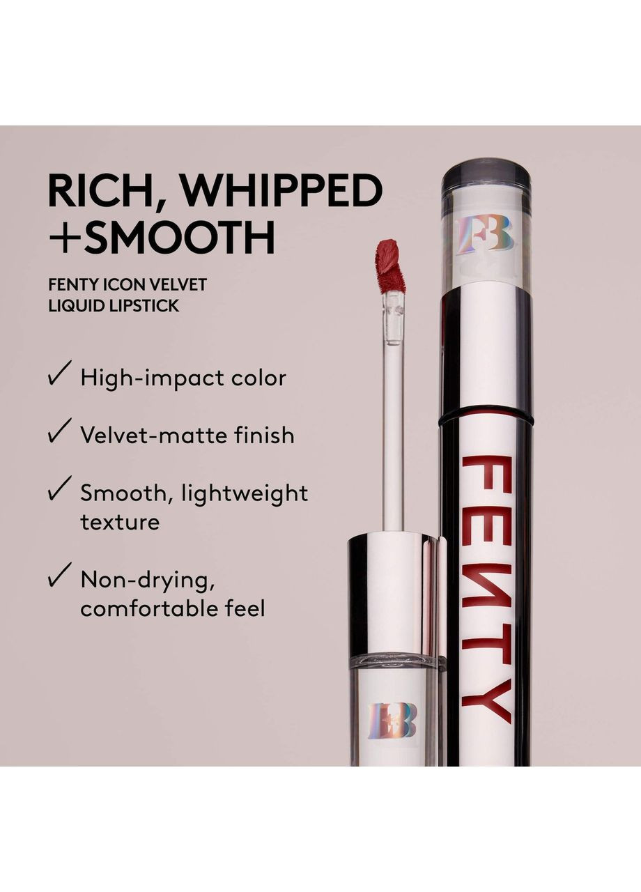 Помада "Riri" Fenty Icon Velvet Liquid Lipstick из набора It's Riri Season 3-Piece Lip Set (без упаковки) Fenty Beauty (369622040)